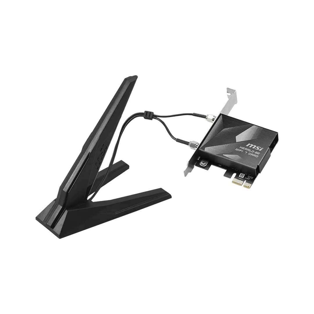 MSI HERALD BE9400 WiFi 7 Tri-Band PCIe x1 Expansion Card - Image 2