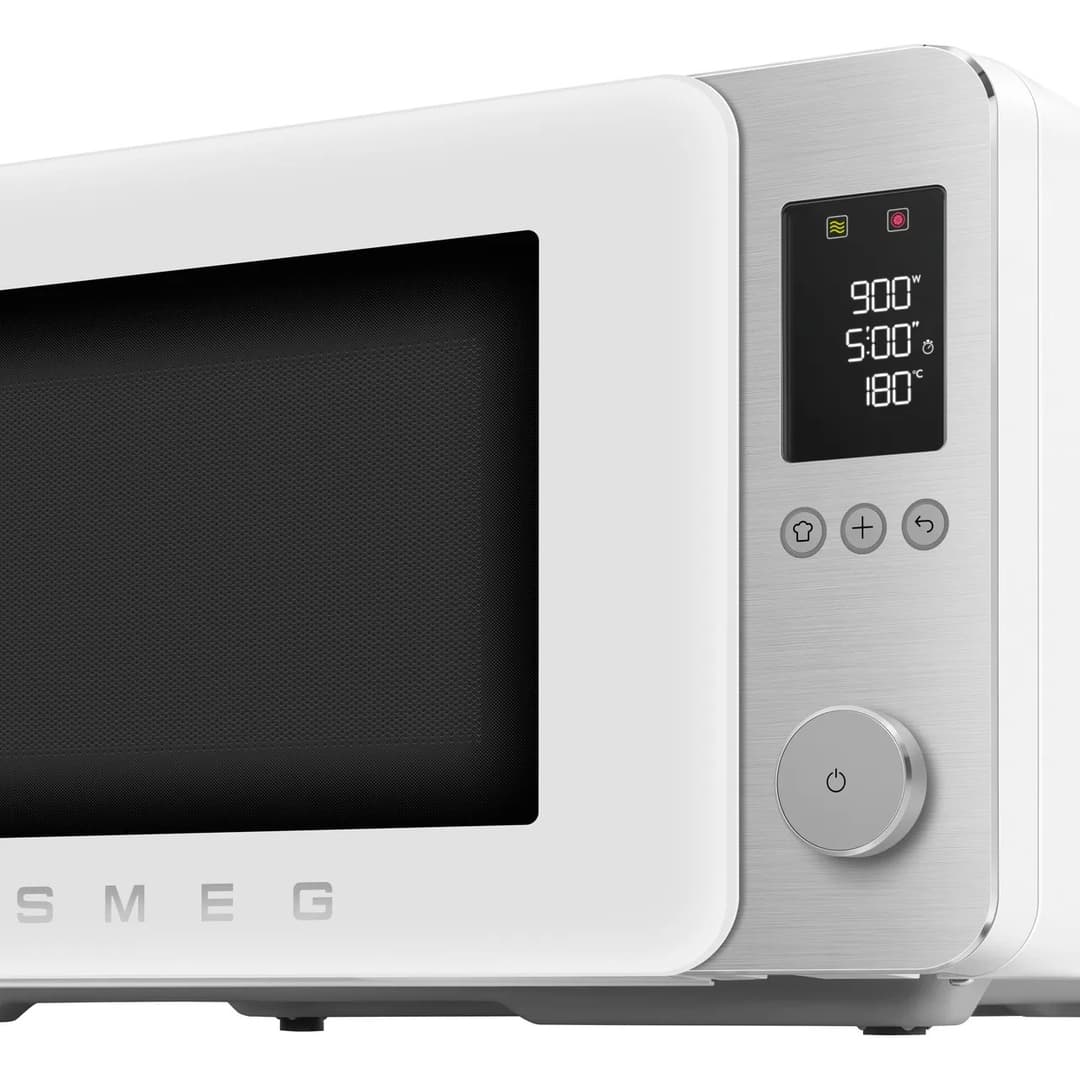 SMEG Collezione MOC02WHMUK Combination Microwave 27L 900W Air Fry Convection Grill 25 Programmes - White - Image 2
