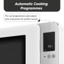 SMEG Collezione MOC02WHMUK Combination Microwave 27L 900W Air Fry Convection Grill 25 Programmes - White thumbnail 3