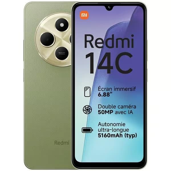 Xiaomi Redmi 14C 4G Dual SIM 128GB Smartphone - Sage Green