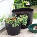 Whitefurze 50cm All-Purpose Barrel Planter - Black thumbnail 1