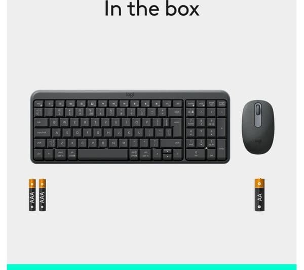 Logitech MK250 Wireless Keyboard & Mouse Set Graphite - Image 2