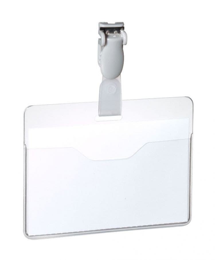 Durable Conference Clip Name Badge Holders and Cards PK25 60x90mm