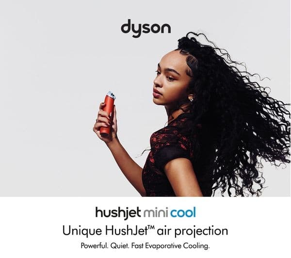DYSON HushJet Mini Cool Handheld Fan 40W 5 Speed Bladeless 3-in-1 - Carnelian & Sky - Image 4