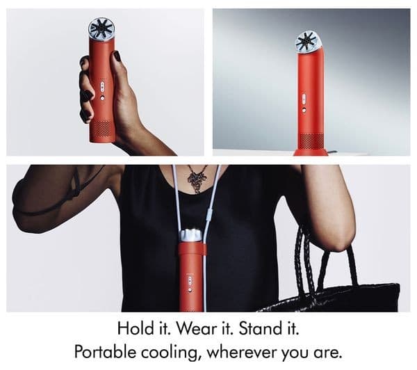 DYSON HushJet Mini Cool Handheld Fan 40W 5 Speed Bladeless 3-in-1 - Carnelian & Sky - Image 9