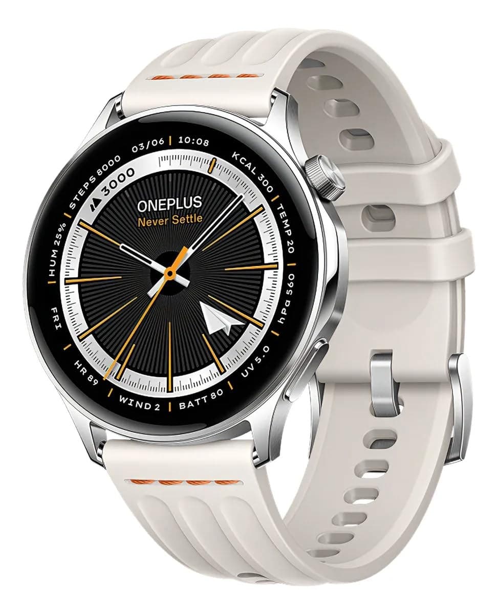 OnePlus Watch Lite OPWWE262 Smartwatch - Metallic Silver - Image 1