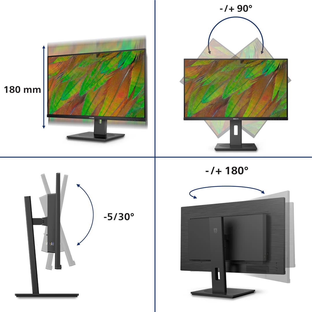 Philips 3000 series 32B1N3800/00 computer monitor 81.3 cm (32") 3840 x 2160 pixels 4K Ultra HD LCD Black - Image 3