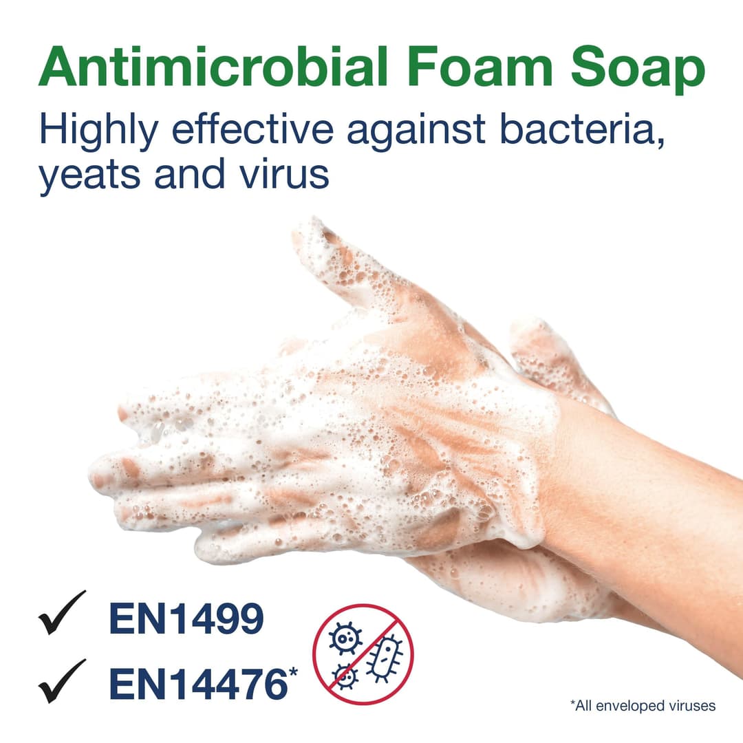 Tork Antimicrobial Foam Soap S4, Fragrance-Free, 1 x 1000ml, 520800 - Image 4