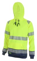 Be Seen Hi Viz Two Tone Hoodie Sweatshirt Hoody Yellow/Navy Small-4XL EN471 thumbnail 1