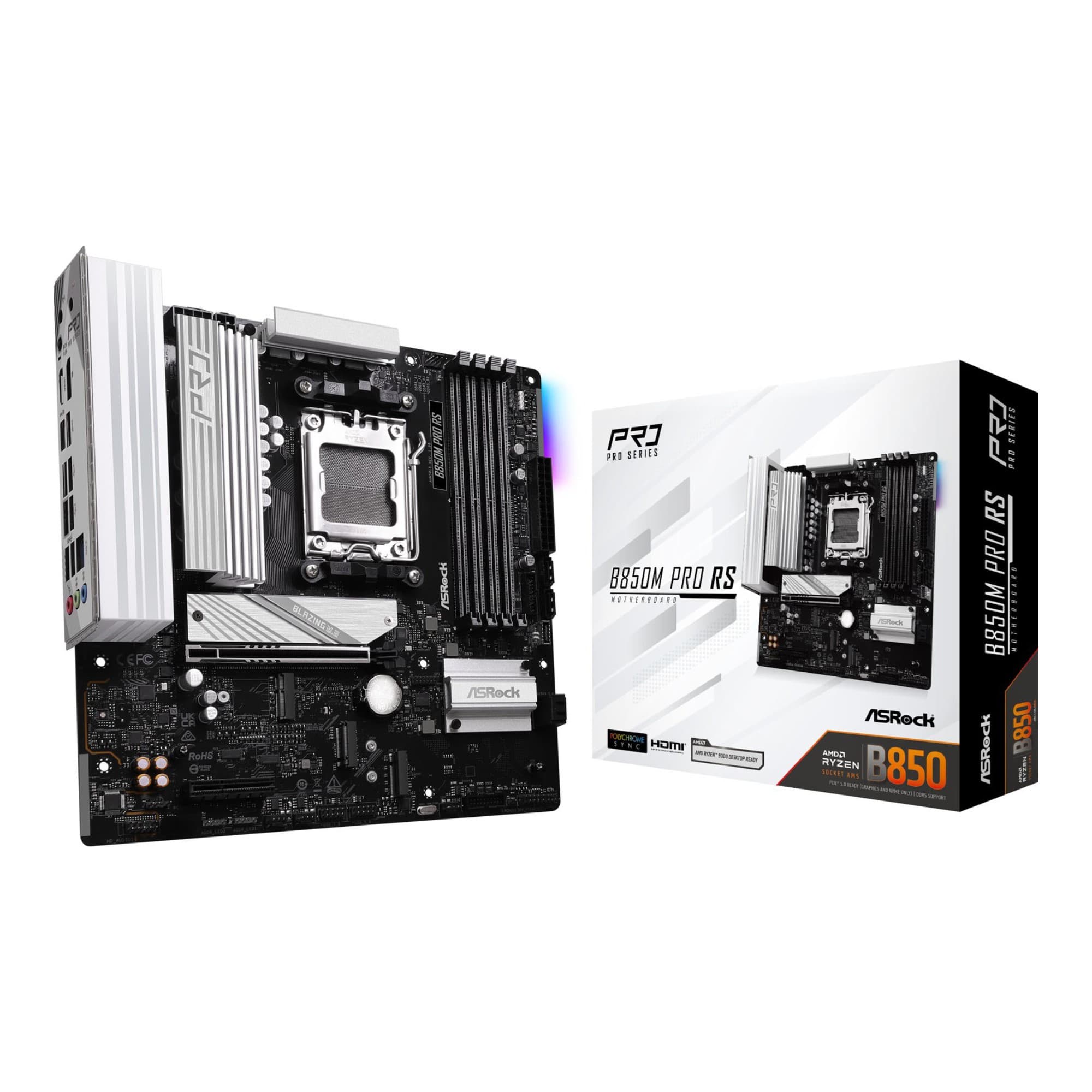Asrock B850M PRO RS AMD B850 DDR5 Micro-ATX Socket AM5 Motherboard