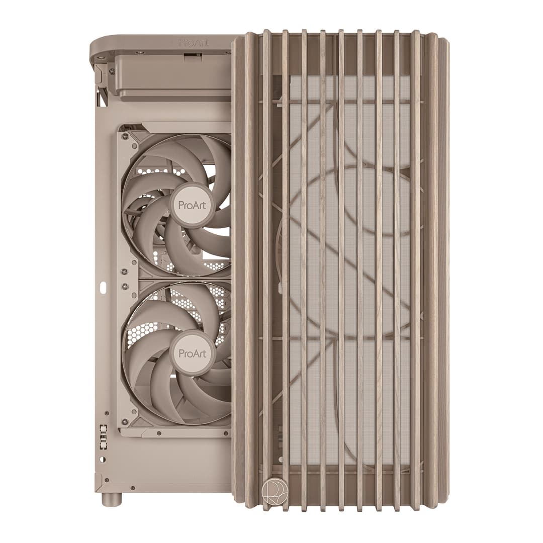 ASUS ProArt PA401 Wood Edition Mesh Panel ATX Mid Tower PC Case - Beige - Image 4