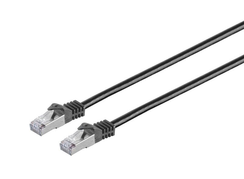 MicroConnect CAT7 S/FTP Network Cable 0.5m Black - RJ45 to RJ45, LSZH, AWG 26 Copper (SFTP7005S) - Image 1