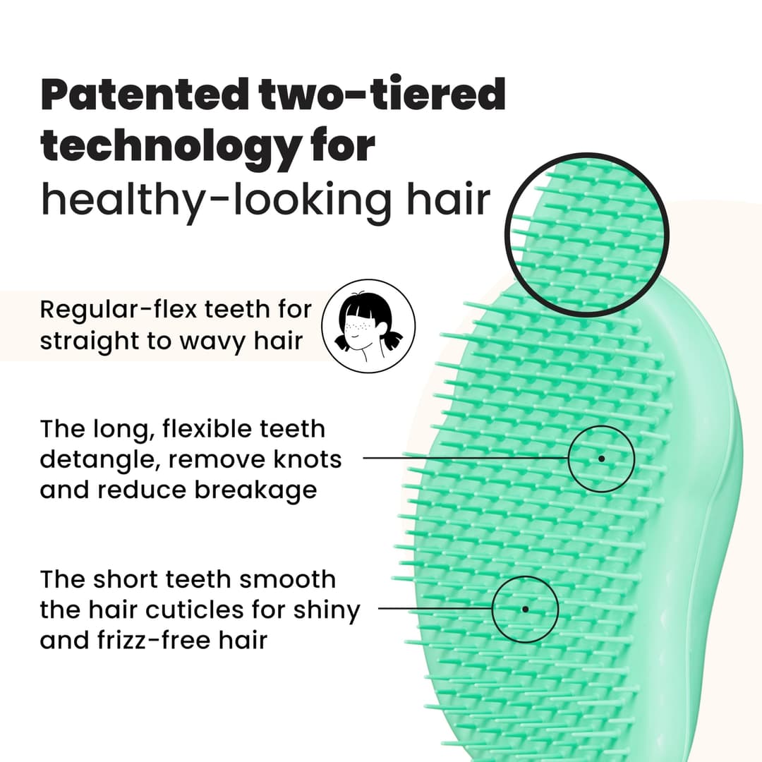 Tangle Teezer The Original Mini Detangling Hairbrush for Kids - Paradise Green - Image 2