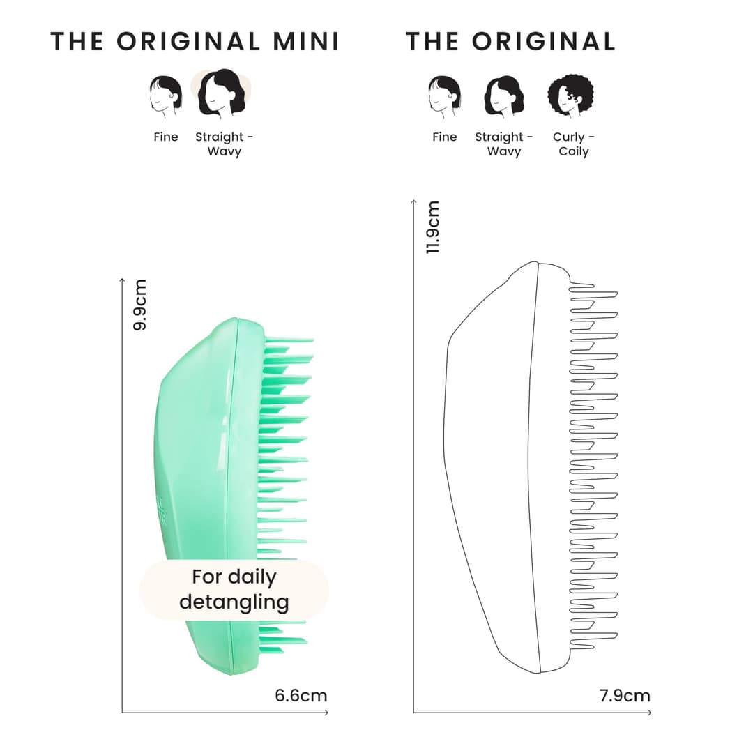 Tangle Teezer The Original Mini Detangling Hairbrush for Kids - Paradise Green - Image 3