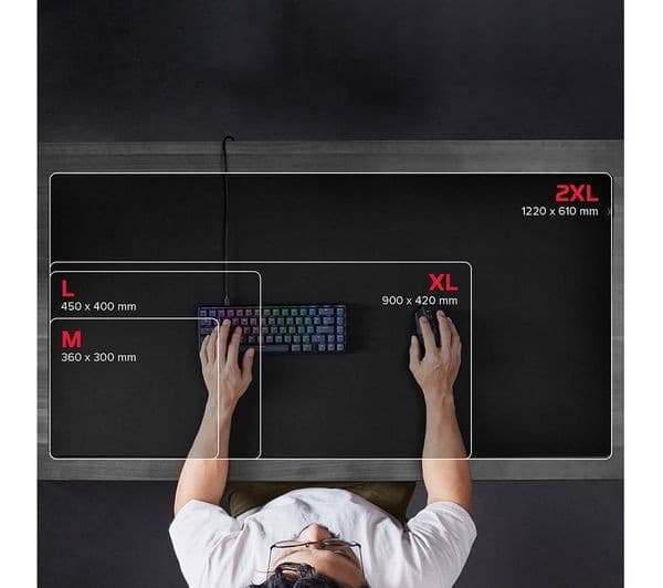 HyperX Pulsefire Mat Gaming Mouse Pad - XL, Black - Image 8