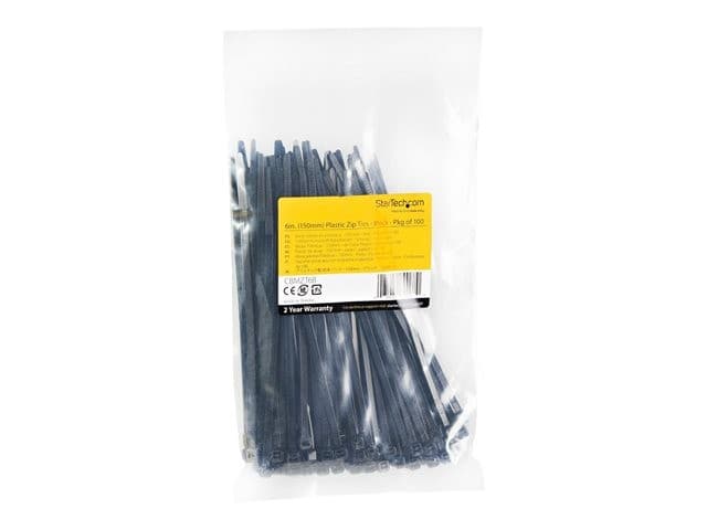 StarTech Cable Ties 15cm 100 Pack Black - Image 6