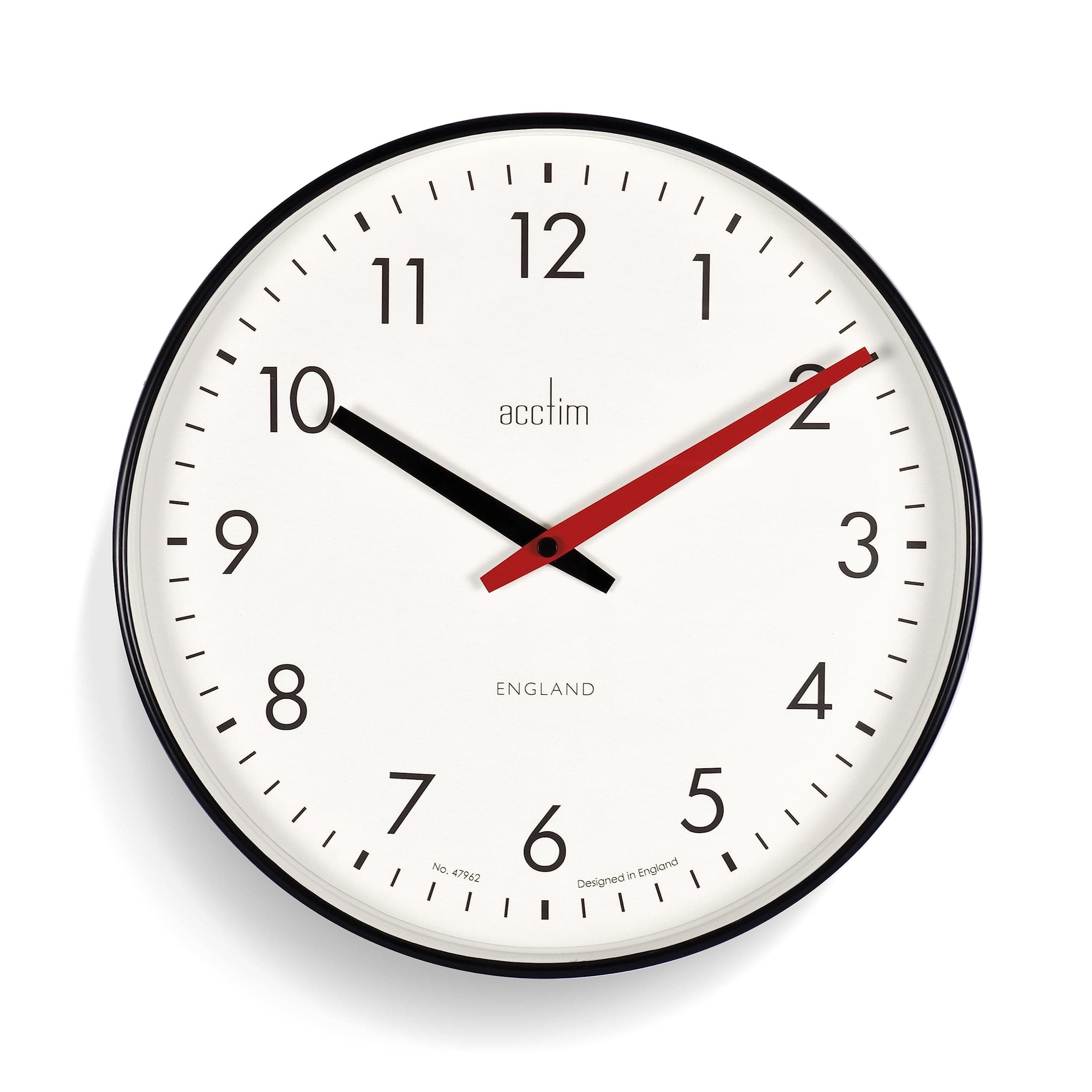 Acctim 22573 Riley 30cm Retro Black Wall Clock