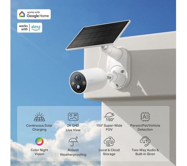TP-Link Tapo C425 KIT 2K Solar-Powered Outdoor Security Camera - Image 3