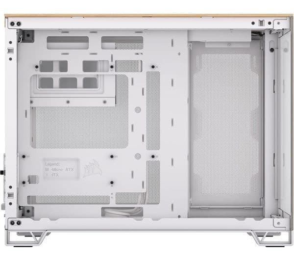 CORSAIR iCUE LINK 2500X RGB Micro-ATX Mid Tower PC Case - White & Bamboo Wood - Image 3