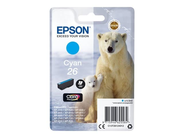 Epson 26 - cyan - original - ink cartridge - Image 2