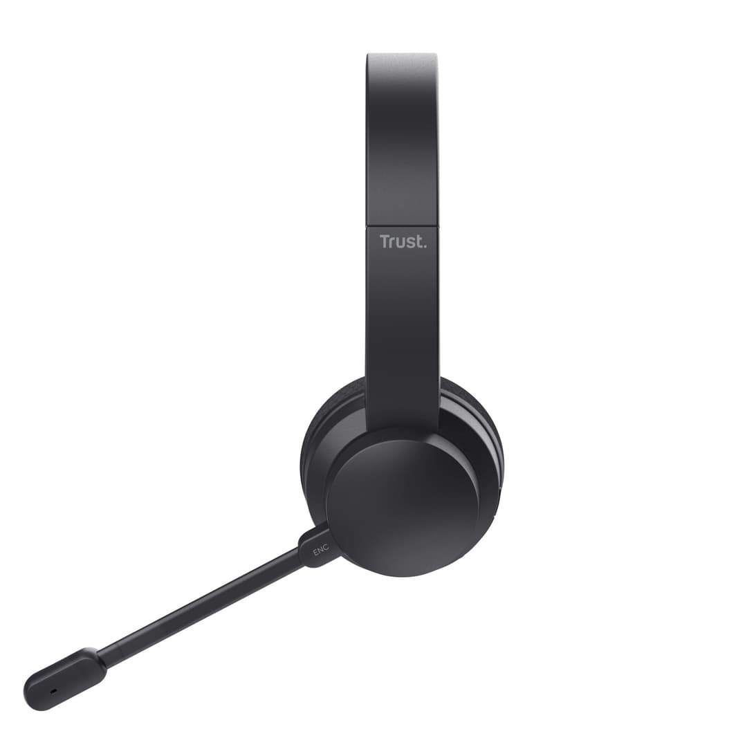 Trust Ayda Headset Wired & Wireless Head-band Calls/Music USB Type-C Bluetooth Black - Image 4