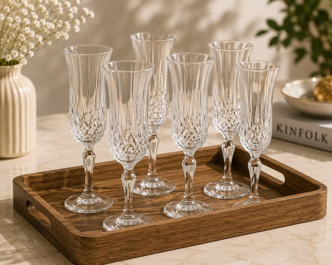 RCR Opera 23795020006 Crystal Champagne Flutes Stemmed Wine Glasses - Champagne - Image 5