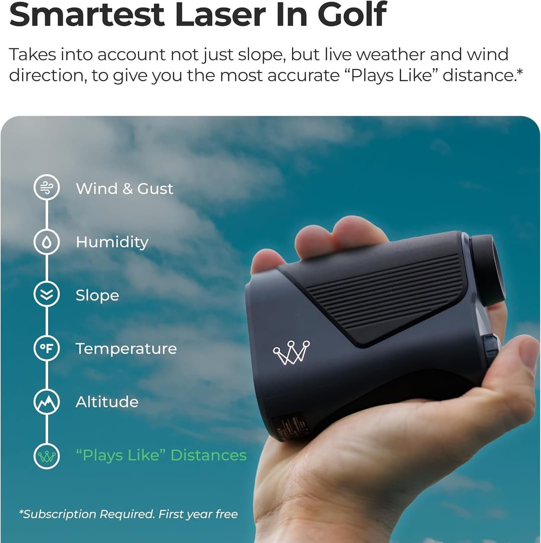 Arccos Smart Laser Golf Rangefinder with Slope Wind and AI Strategy - Black Grey - Image 2