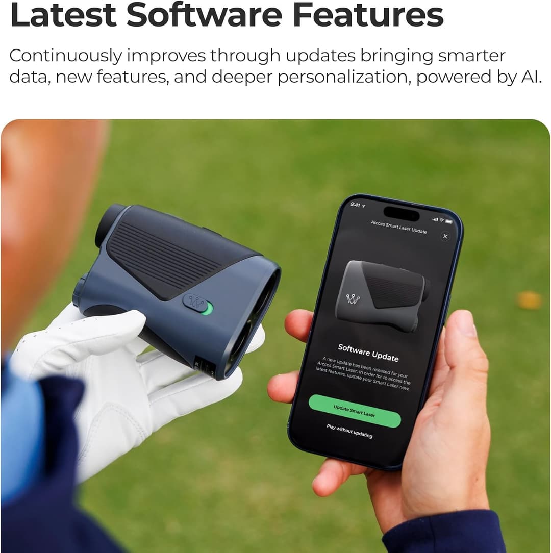 Arccos Smart Laser Golf Rangefinder with Slope Wind and AI Strategy - Black Grey - Image 3