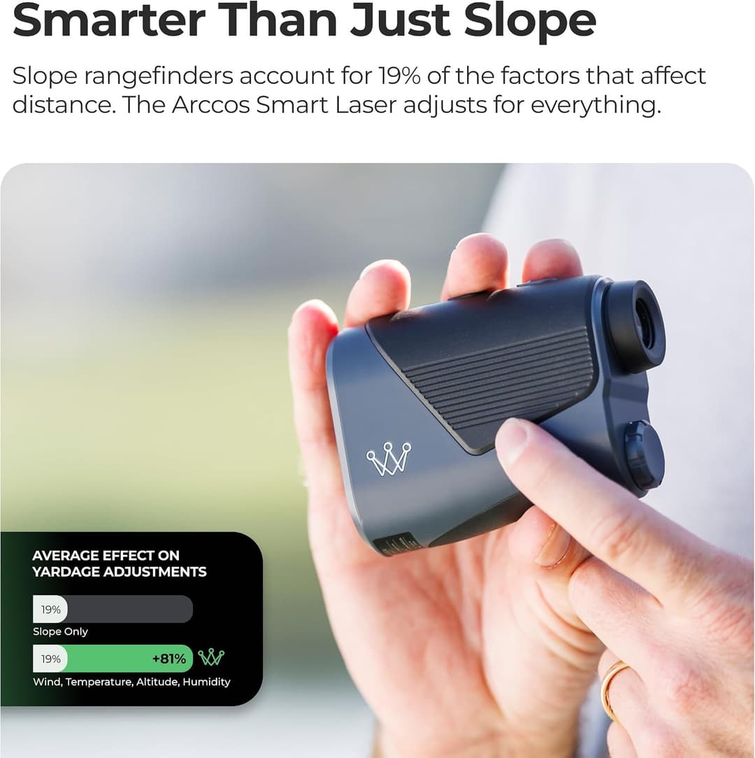 Arccos Smart Laser Golf Rangefinder with Slope Wind and AI Strategy - Black Grey - Image 4