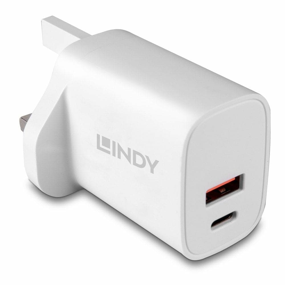 Lindy 20W USB Type A and C Charger - Image 1
