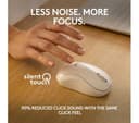 Logitech M240 Silent Bluetooth Mouse - Off-White thumbnail 3