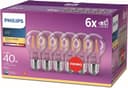 Philips LED Premium Classic Filament A60 Light Bulb 6 Pack - Warm White thumbnail 1
