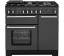 RANGEMASTER Estate 90 EST90DFFSL/C Dual Fuel Range Cooker - Slate & Chrome thumbnail 1