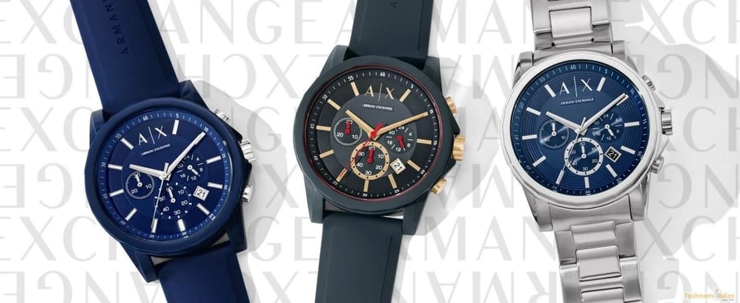 Armani Exchange Men's Chronograph, Silicone Watch, 44mm case size - Image 3