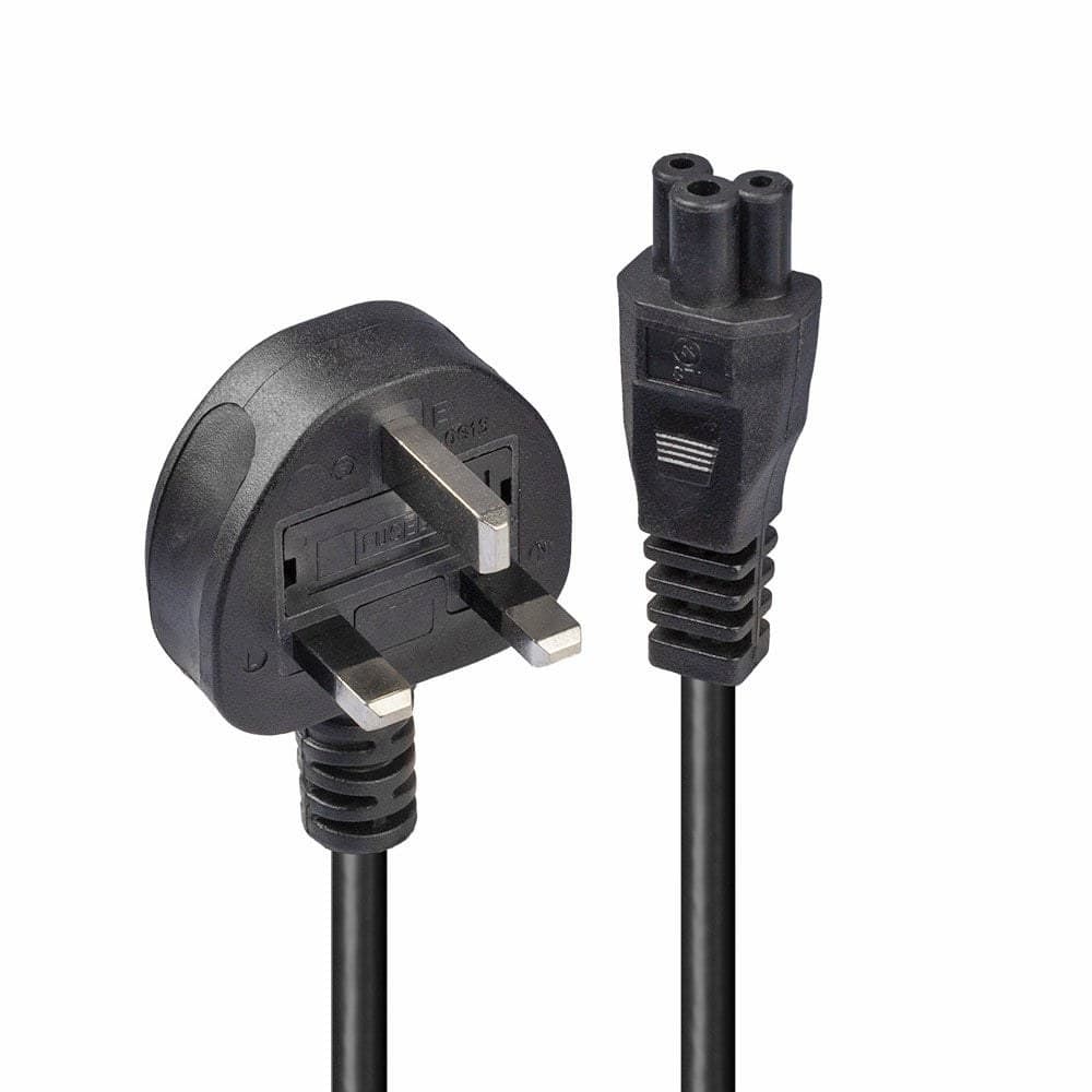 Lindy 1m UK 3 Pin to C5 Mains Cable, lead free - Image 1