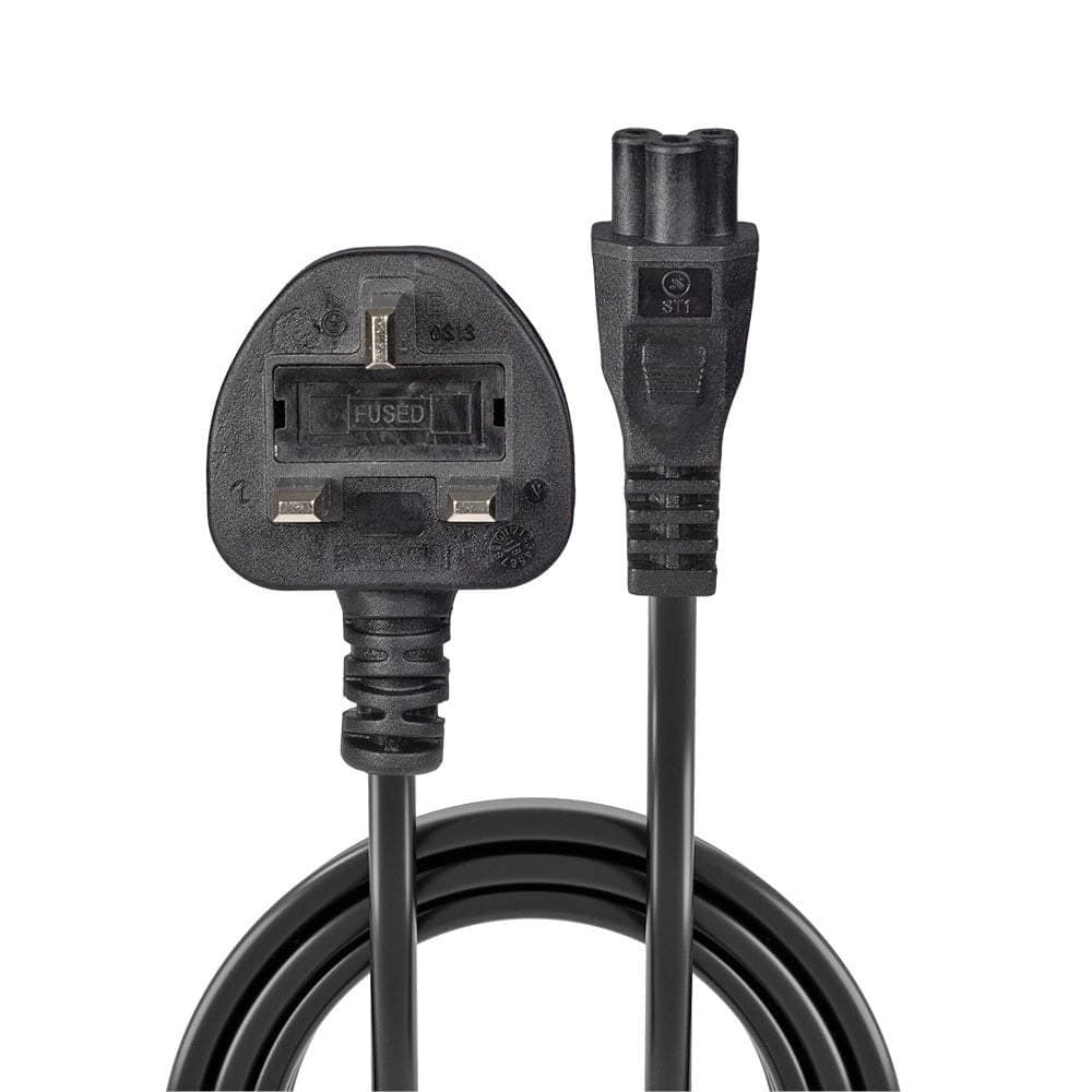 Lindy 1m UK 3 Pin to C5 Mains Cable, lead free - Image 2