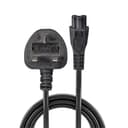 Lindy 1m UK 3 Pin to C5 Mains Cable, lead free thumbnail 2