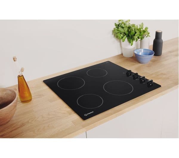 INDESIT RI 860 C Electric 58 cm Ceramic Hob - Black - Image 5