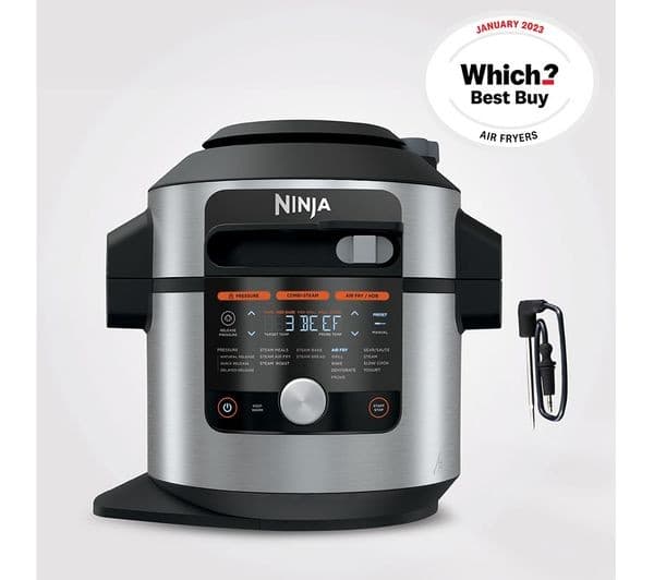 Ninja Foodi MAX 15-in-1 SmartLid OL750UK Multicooker & Air Fryer Stainless Steel & Black - Image 2