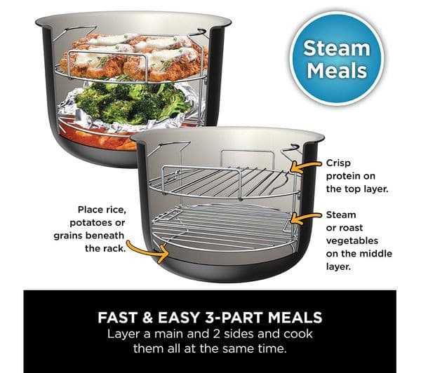 Ninja Foodi MAX 15-in-1 SmartLid OL750UK Multicooker & Air Fryer Stainless Steel & Black - Image 5