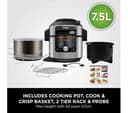 Ninja Foodi MAX 15-in-1 SmartLid OL750UK Multicooker & Air Fryer Stainless Steel & Black thumbnail 8