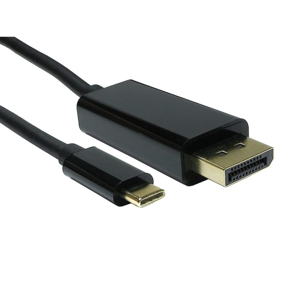 CablesDirect USB C vers DP 4K @ 60 Hz 1 m USB Type-C DisplayPort Noir - Image 1
