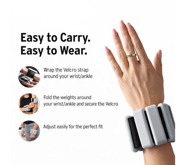 HEAD Wrist & Ankle Bangles 1kg Grey - Image 2