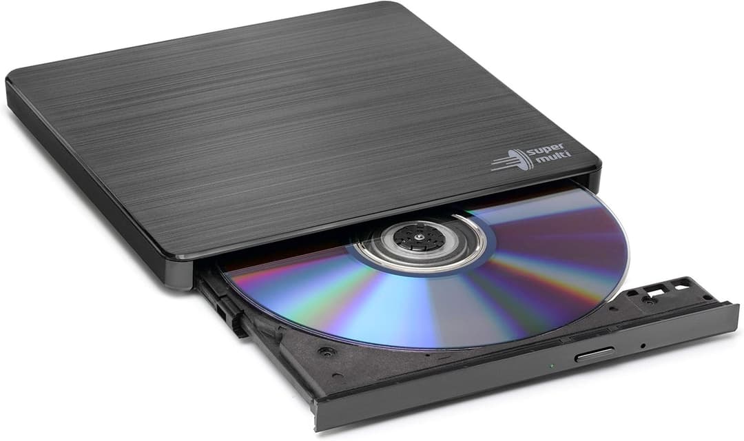 LG GP60NB60 Slim Portable DVD-RW External Drive - Black - Image 2