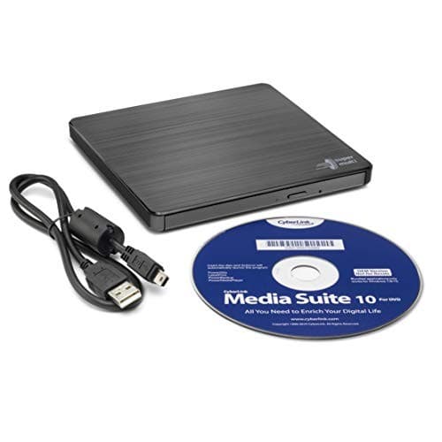 LG GP60NB60 Slim Portable DVD-RW External Drive - Black - Image 10