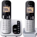 Panasonic KX-TGC222EB Twin Digital Cordless Phone DECT Answering Machine Call Blocker - Silver thumbnail 2
