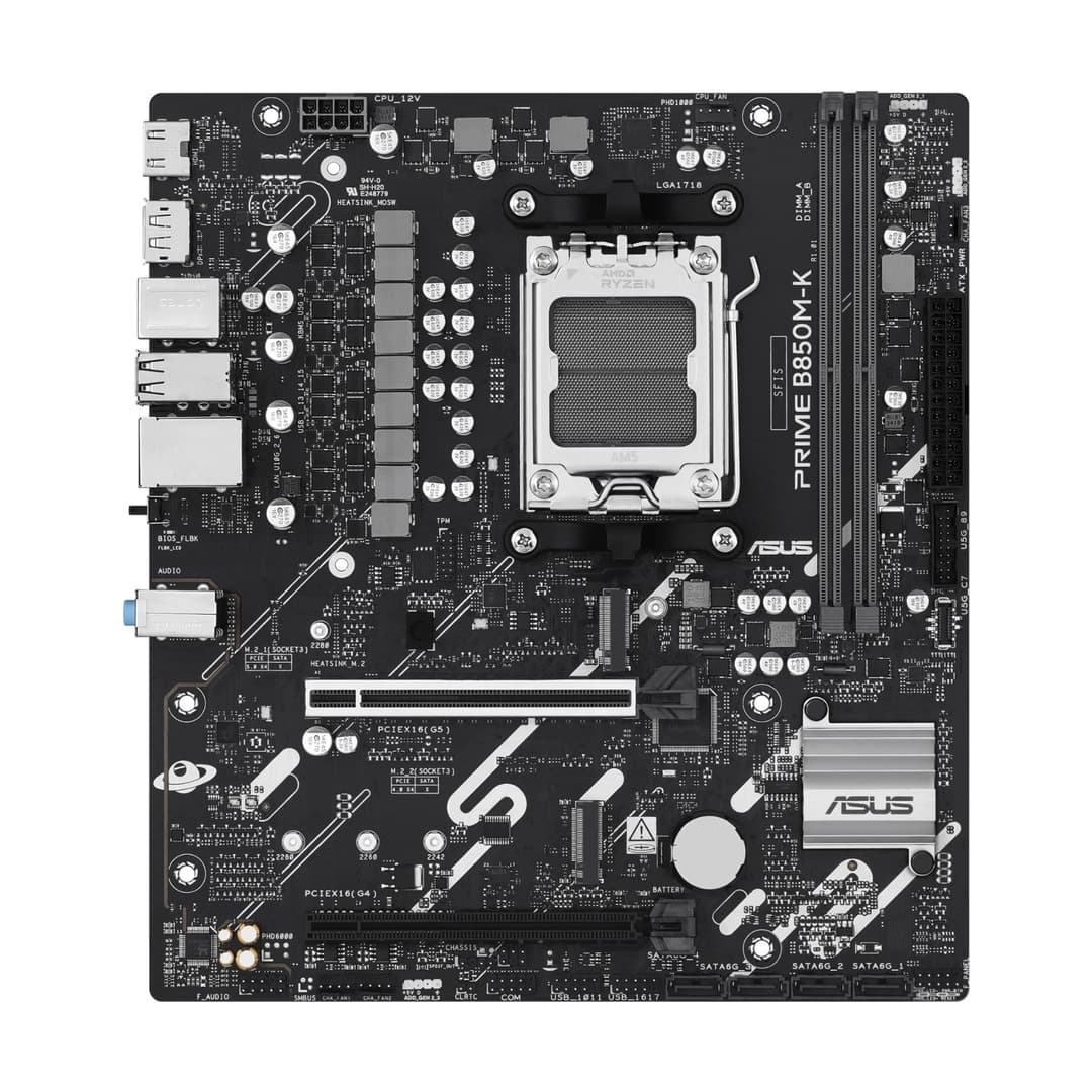 ASUS PRIME B850M-K DDR5 AMD B850 Micro-ATX Socket AM5 Motherboard - Image 7