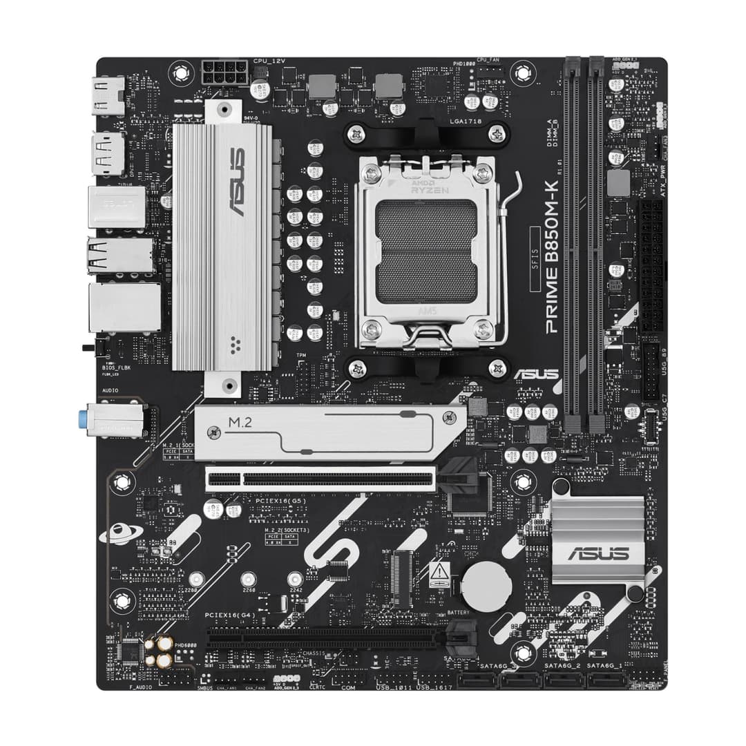 ASUS PRIME B850M-K DDR5 AMD B850 Micro-ATX Socket AM5 Motherboard - Image 8