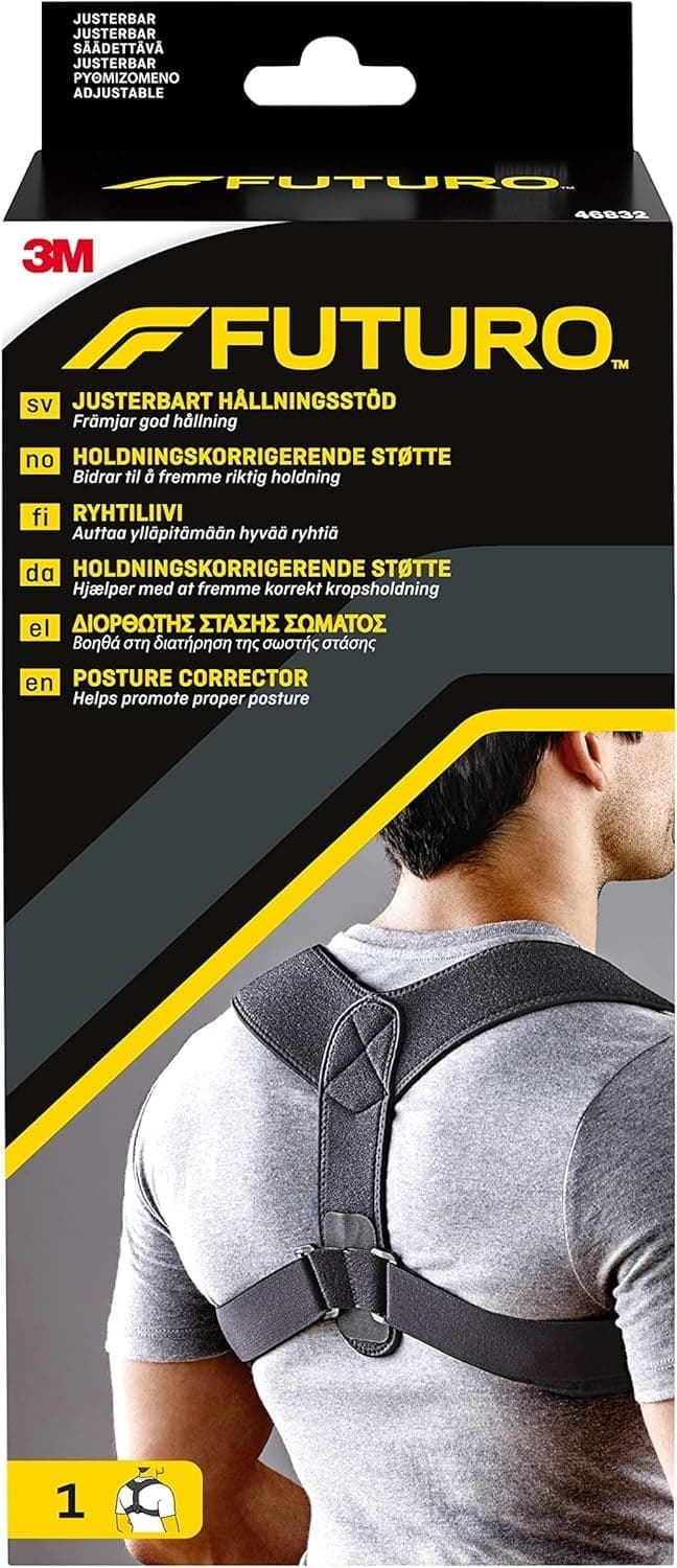 FUTURO Posture Corrector, Adjustable (71.1 - 121.9 cm) – Helps Provide Support to the Upper Back and Promote Proper Posture, Breathable, Fits Men & Women - Image 1