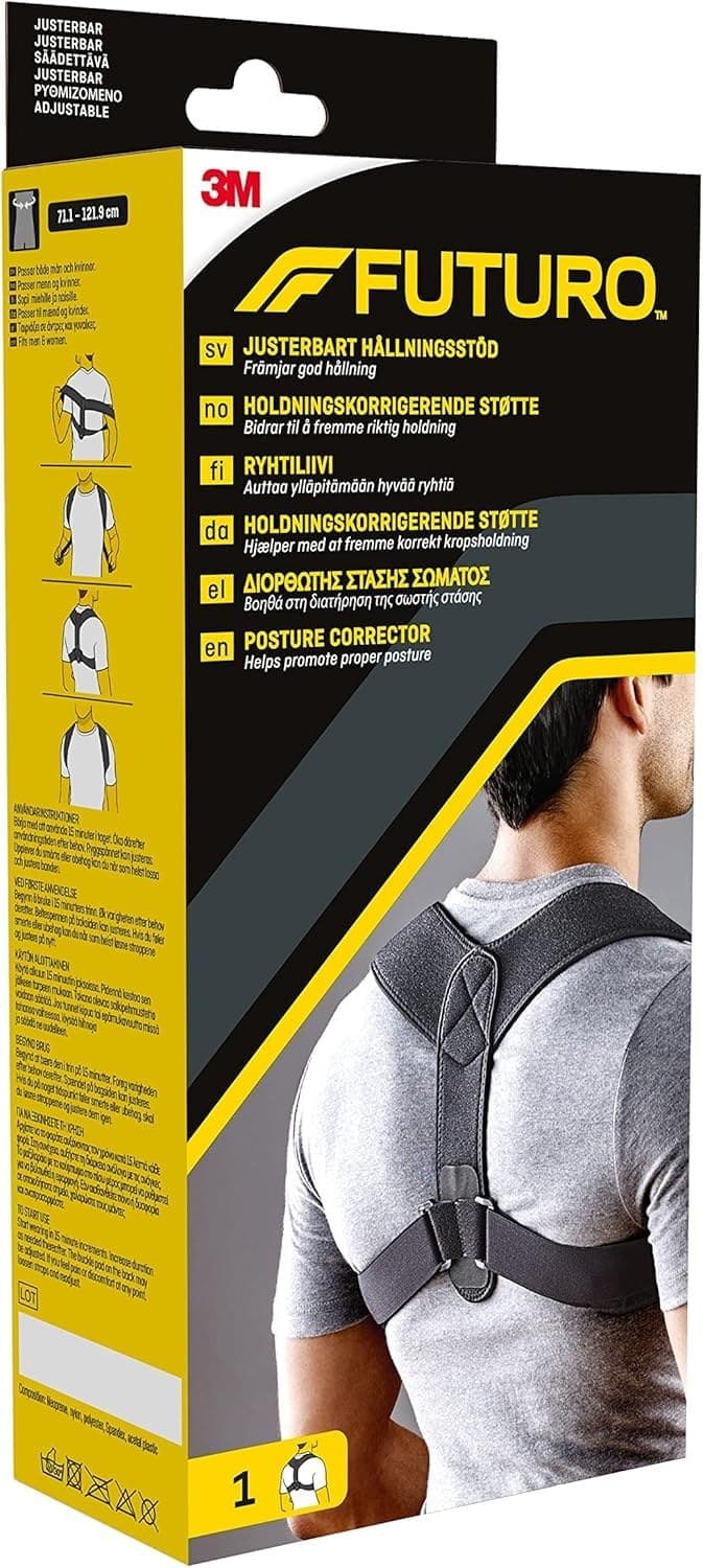 FUTURO Posture Corrector, Adjustable (71.1 - 121.9 cm) – Helps Provide Support to the Upper Back and Promote Proper Posture, Breathable, Fits Men & Women - Image 4
